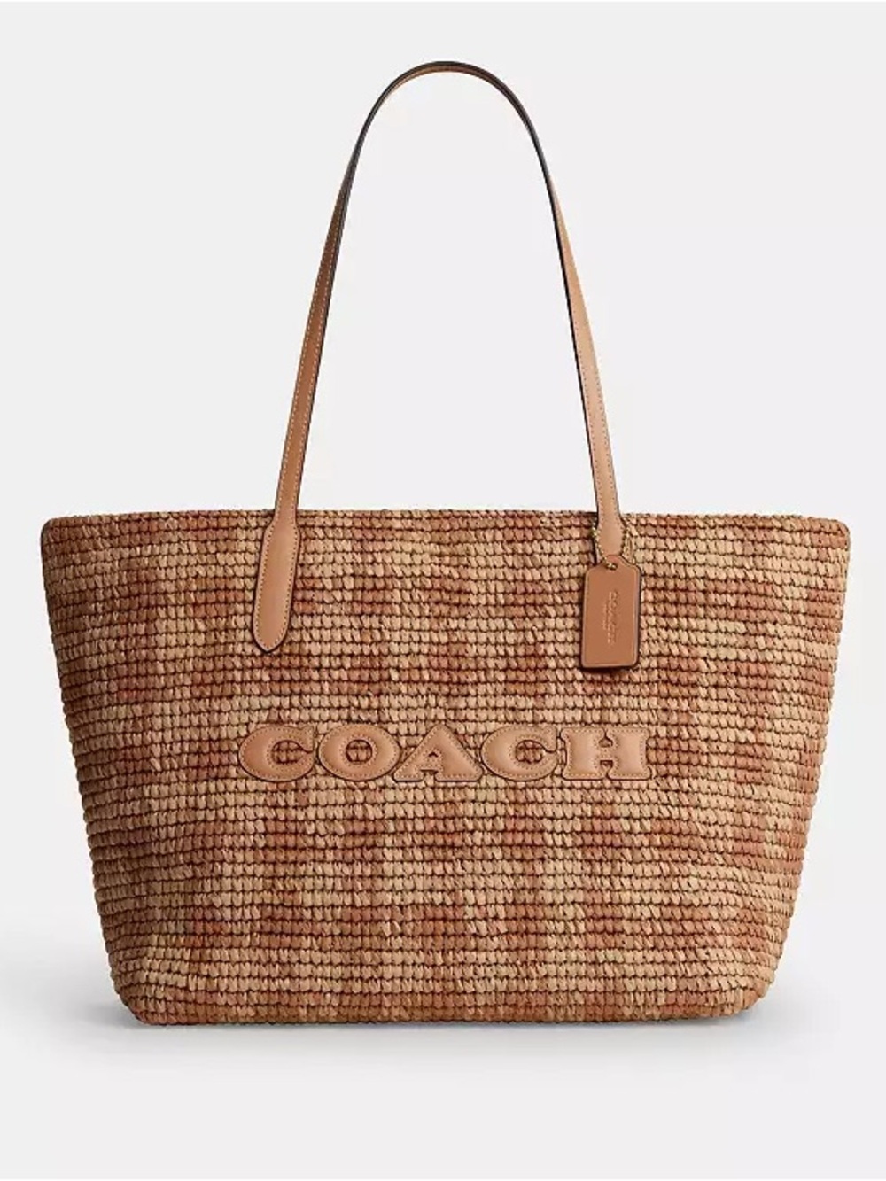 Coach City Tote Bag With Gingham Print NWT
